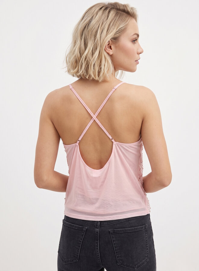 Zomerse top glim roze