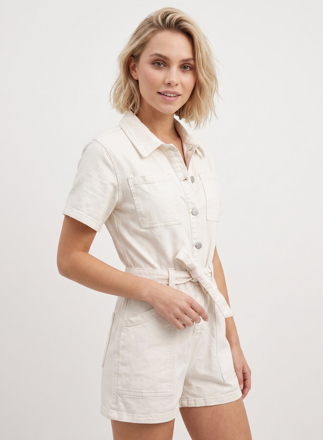 Playsuit jeans beige