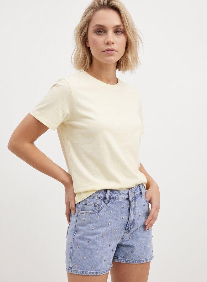 Katoenen shirt Sadie geel