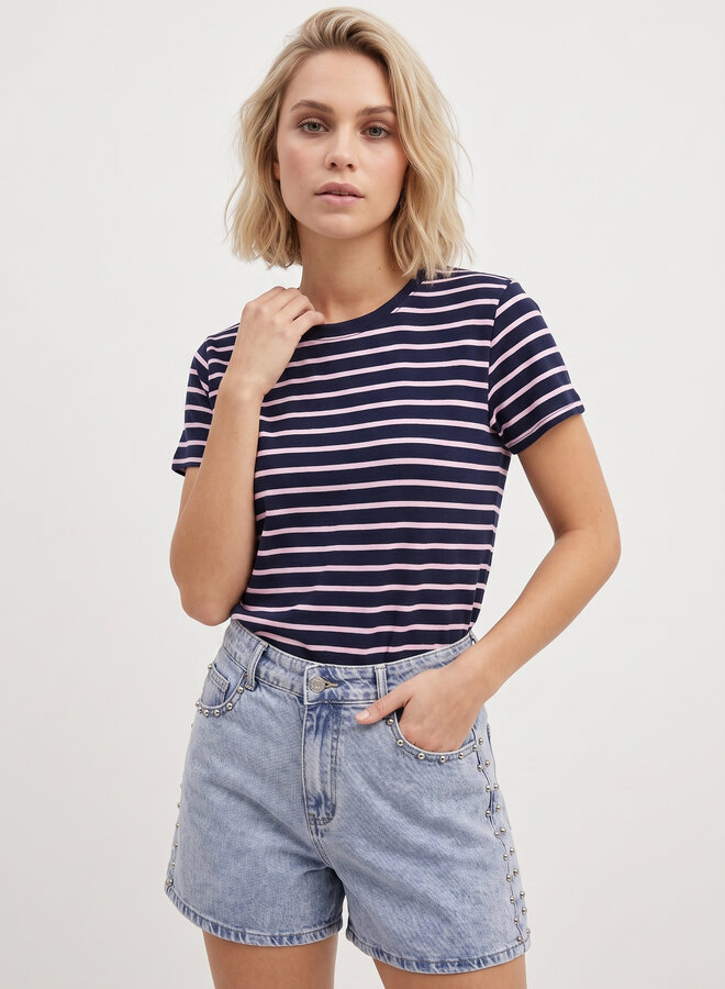 Jeans short met studs