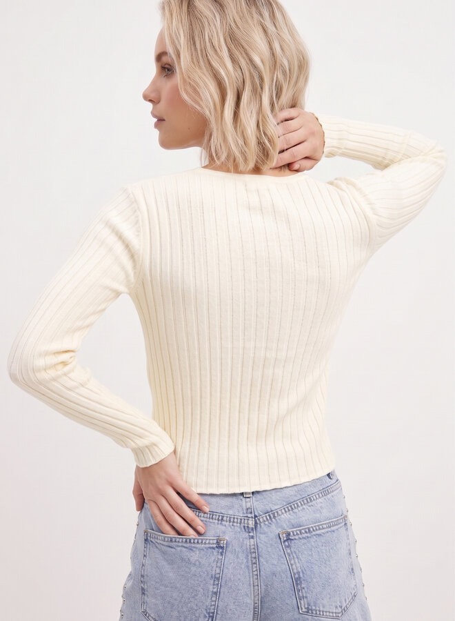 Zomers vestje met strik beige