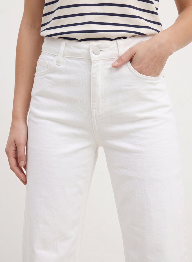 Wide leg jeans extra lang wit