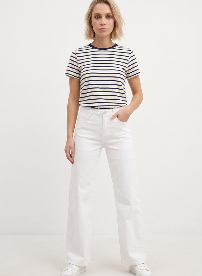 Wide leg jeans extra lang wit