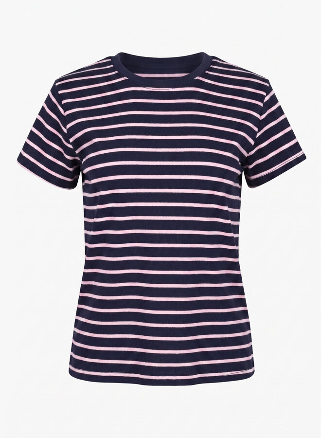 Gestreept shirt roze blauw