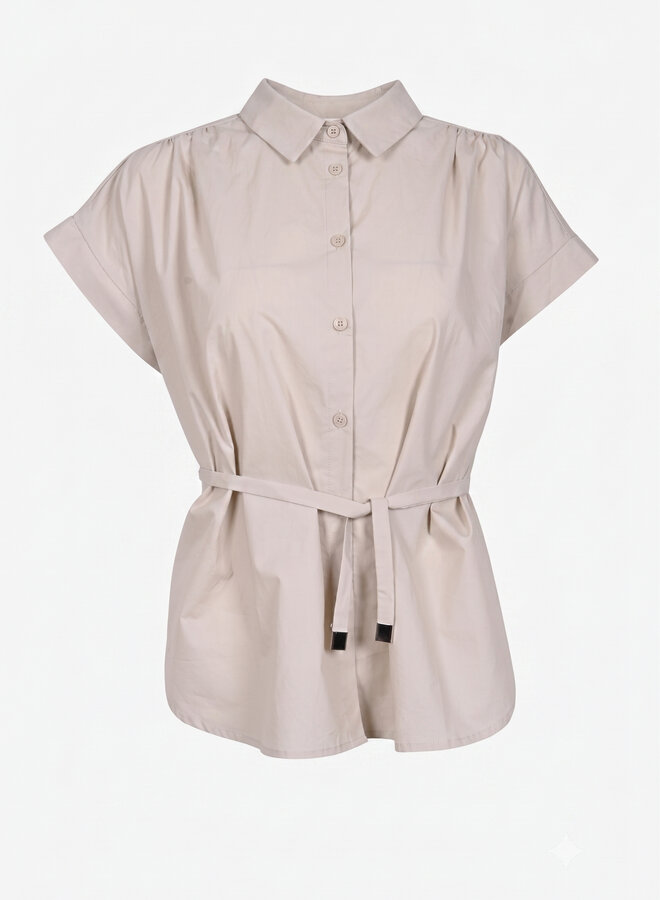 Katoenen blouse korte mouw