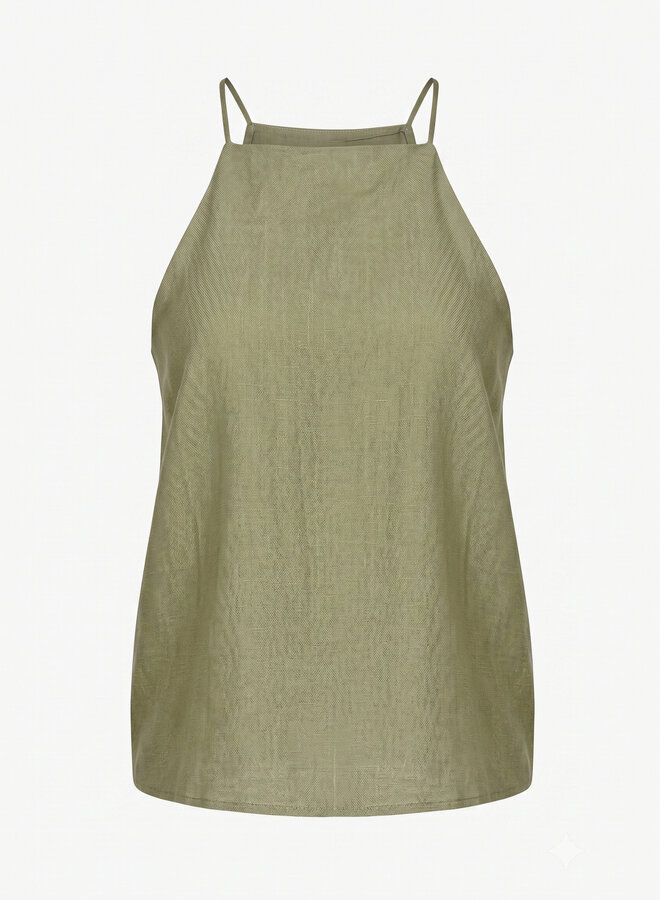 Tanktop viscose groen