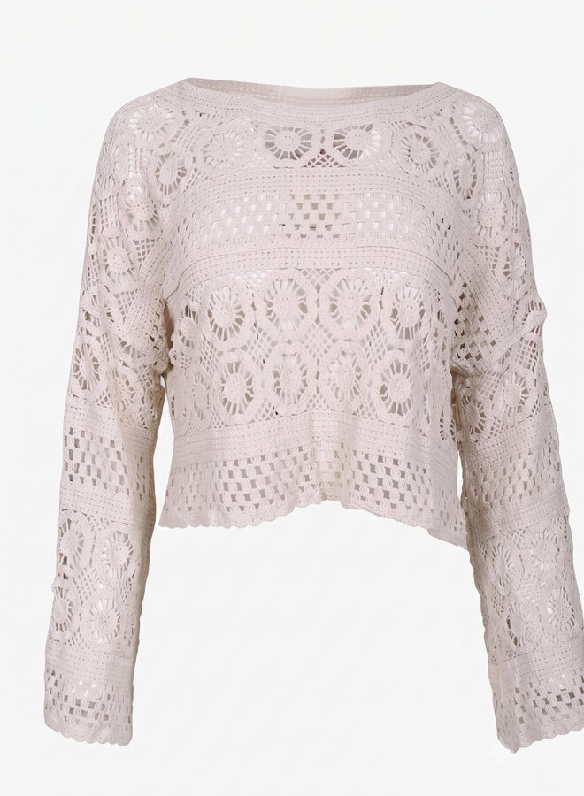 Crochet top Summer beige