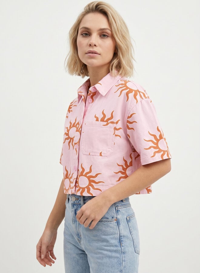 Jeans top sunshine roze