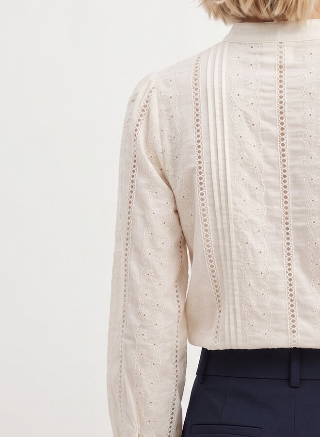 Katoenen blouse creme Siva