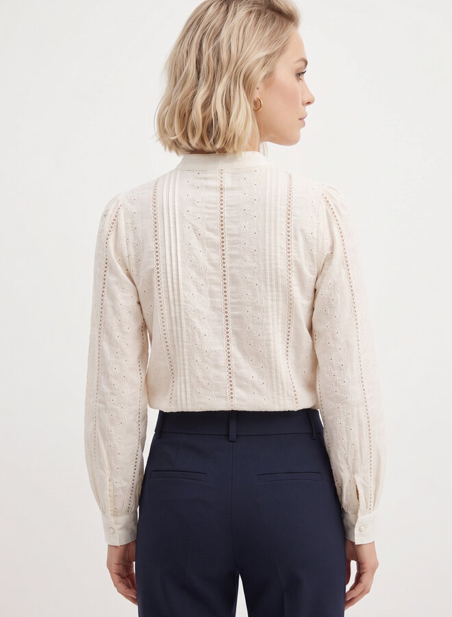 Katoenen blouse creme Siva