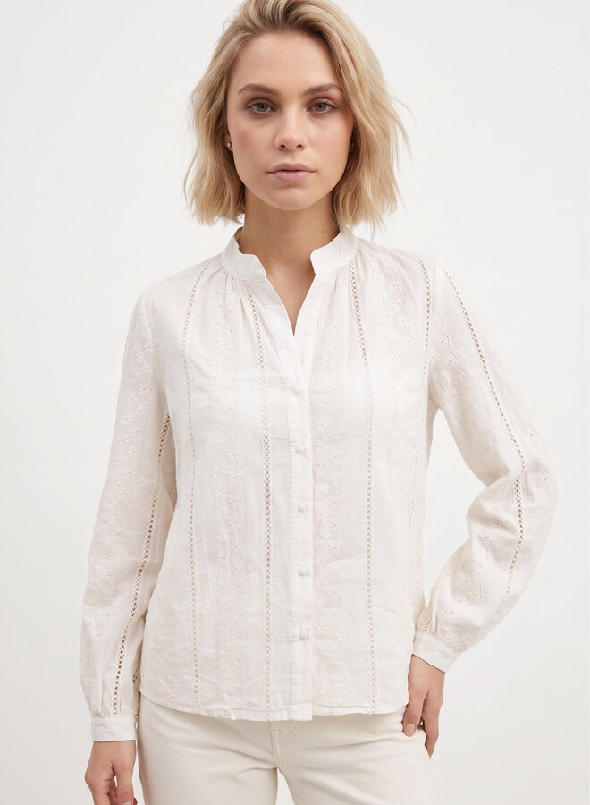 Katoenen blouse creme Siva