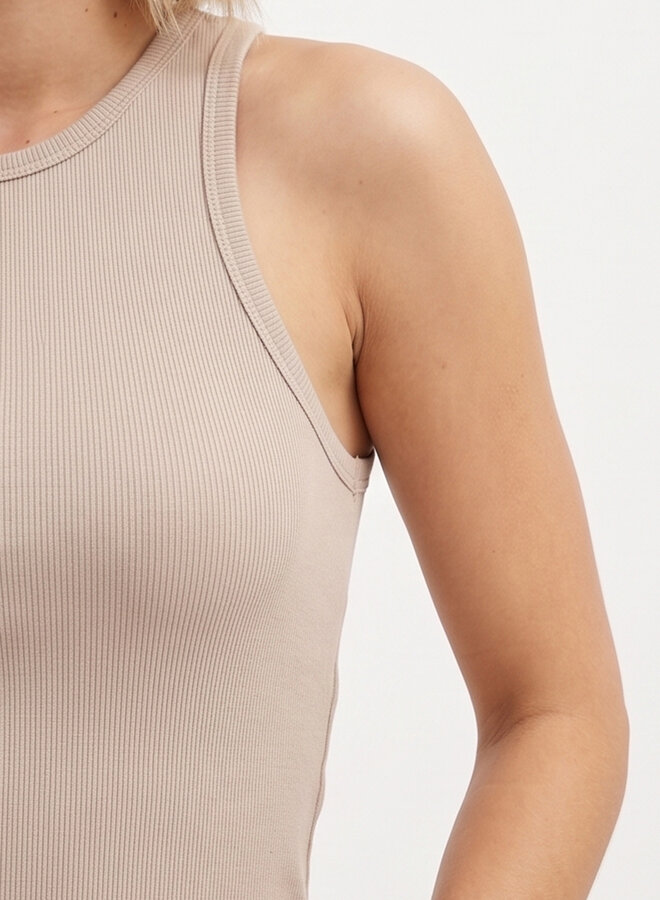 Tank top hemd beige