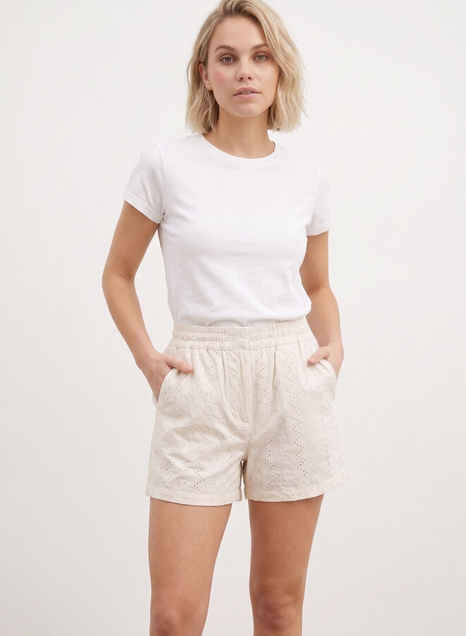 Broderie short Jumell beige