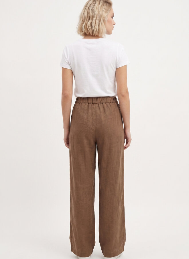 Pantalon viscose bruin
