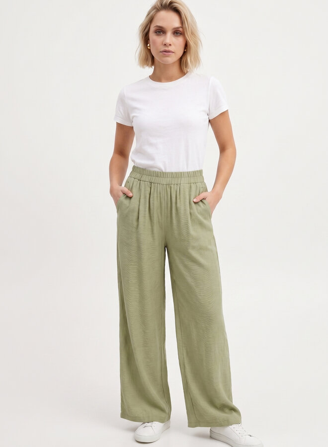 Pantalon viscose groen