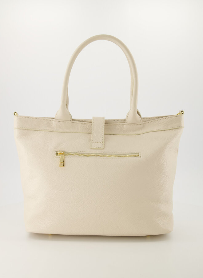 Leren tas Hermes dupe Hayla ecru