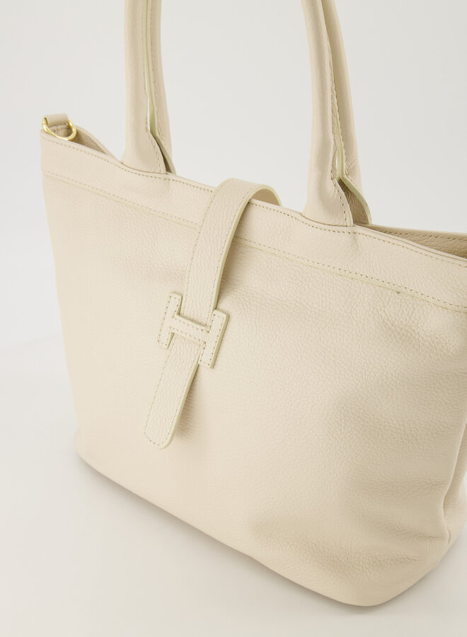 Leren tas Hermes dupe Hayla ecru