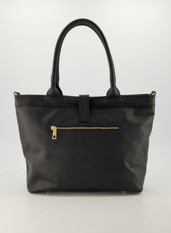 Leren tas Hermes dupe Hayla zwart