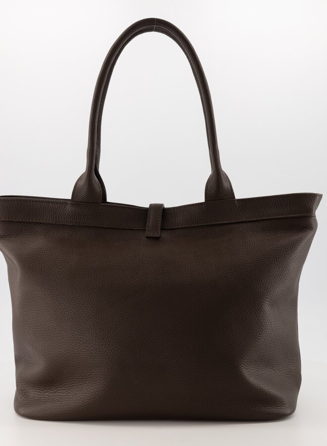 Leren tas Hermes dupe Hayla donkerbruin