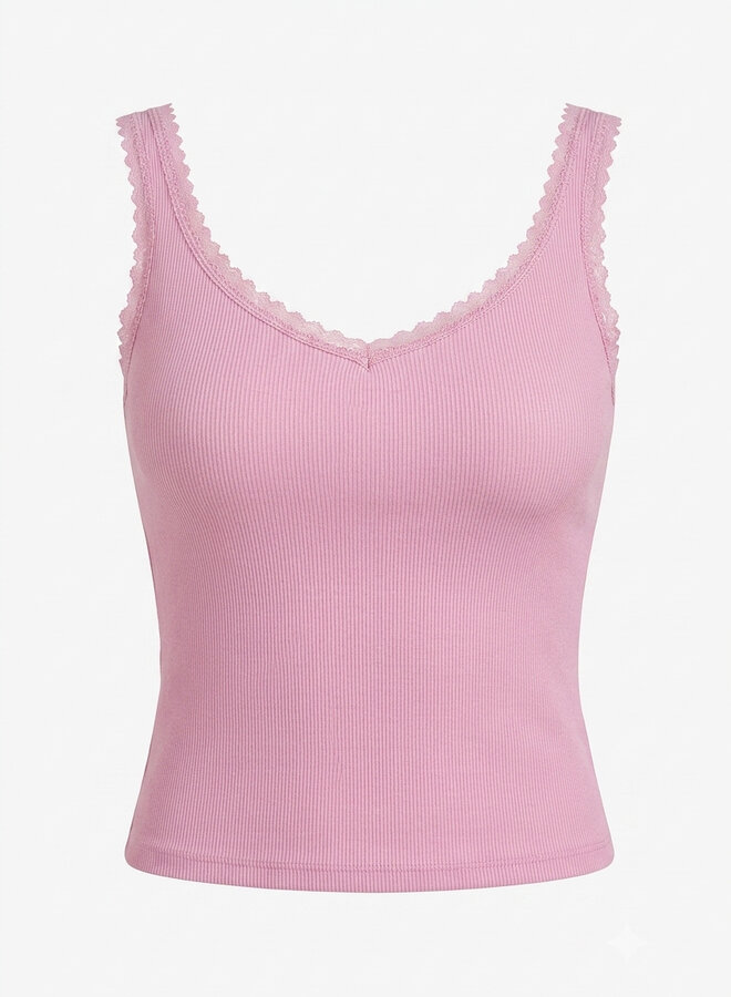 Top met voorgevormde cups roze