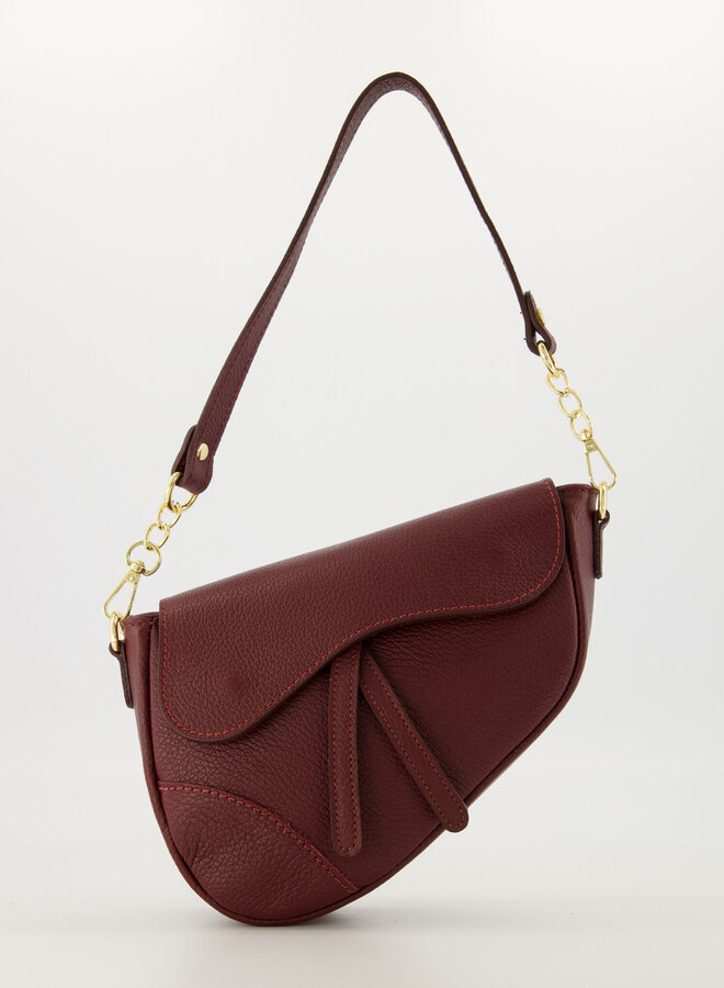 Leren tas Gigi bordeaux