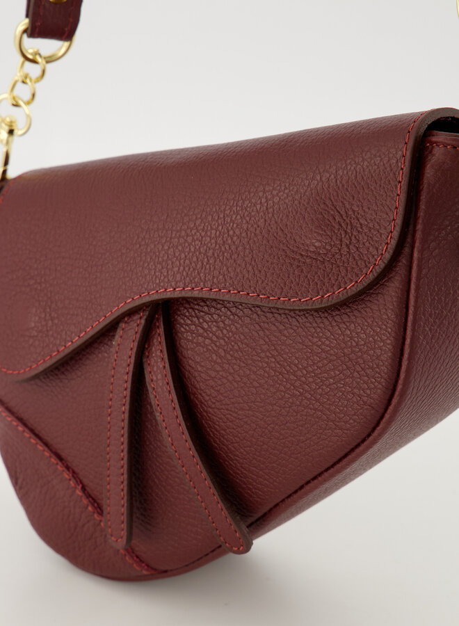 Leren tas Gigi bordeaux