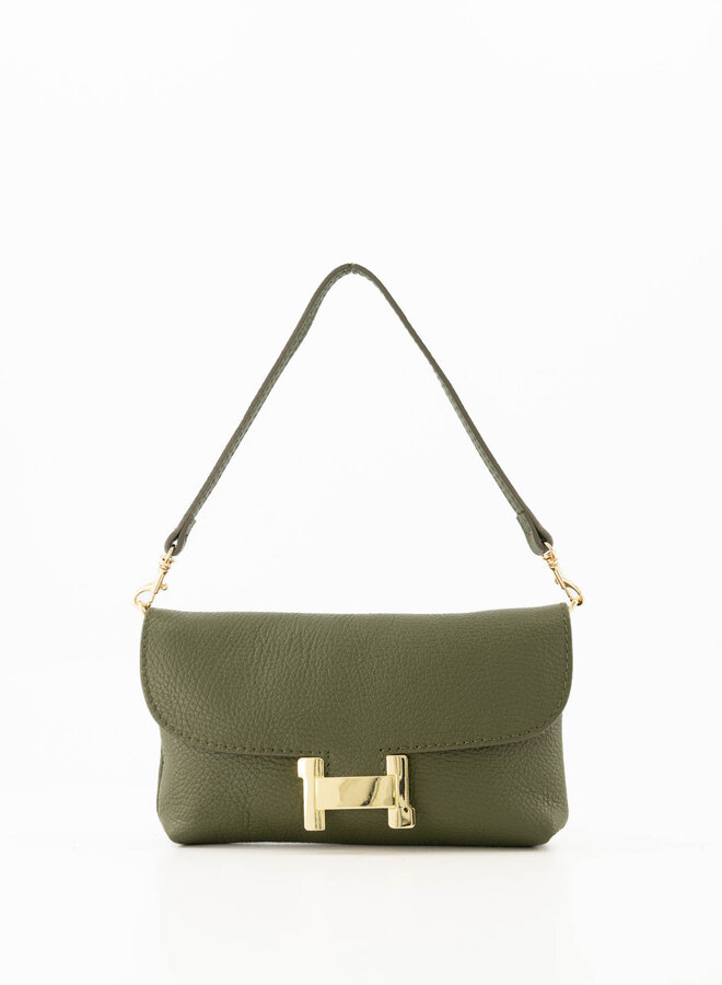 Leren tas hermes dupe groen