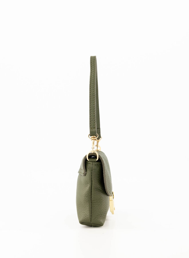 Leren tas hermes dupe groen