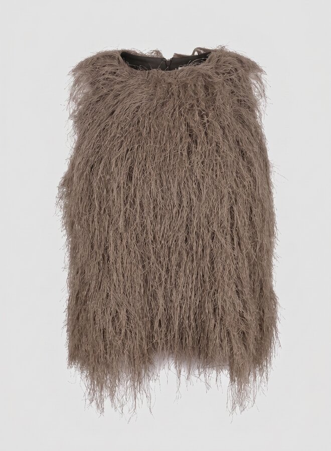 Top Vivi fur camel