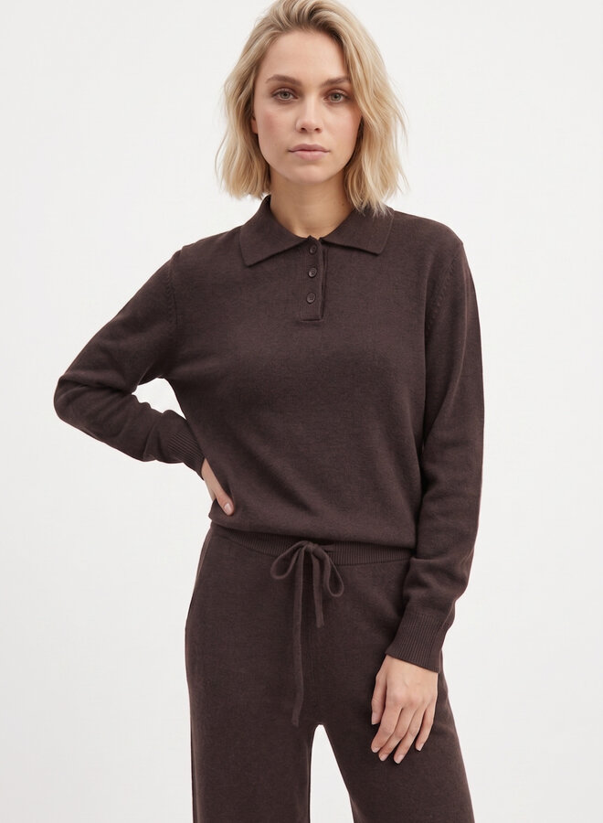 Jogger polo chocolade