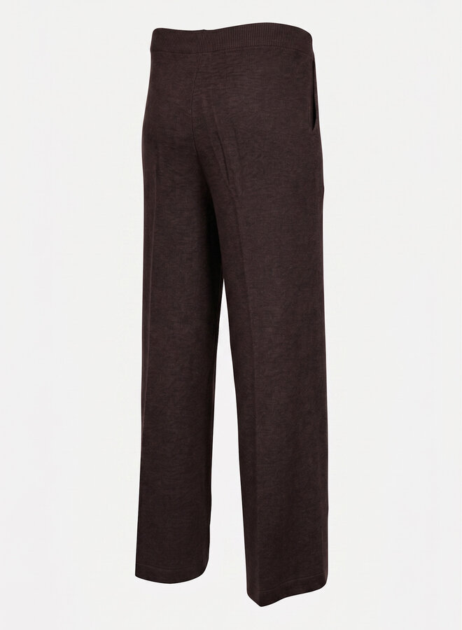 Knitted jogger pantalon chocolade