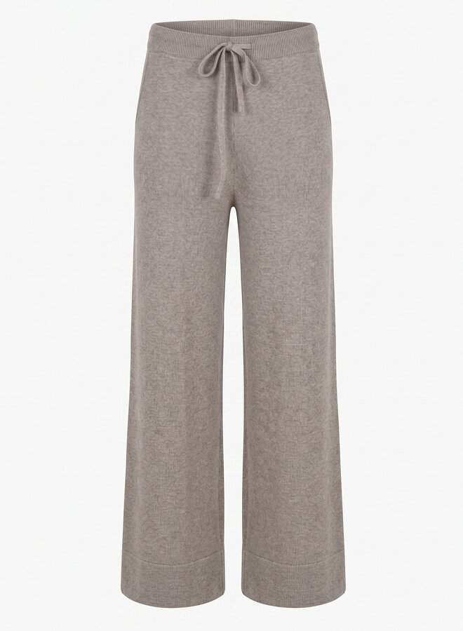Knitted jogger pantalon beige