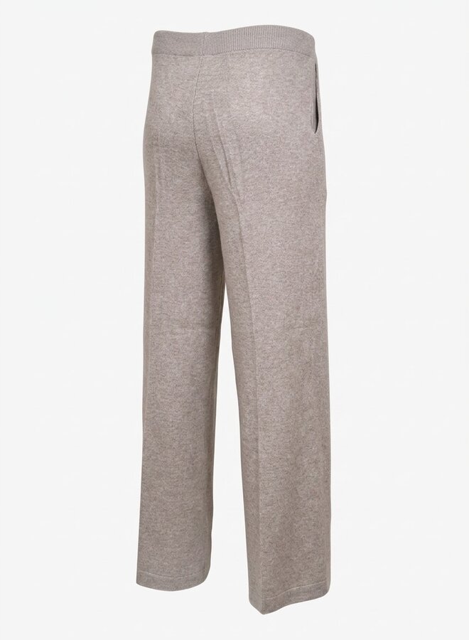 Knitted jogger pantalon beige