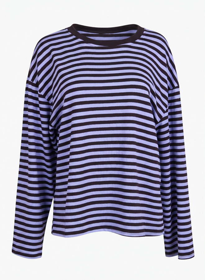 Longsleeve gestreept marine blauw