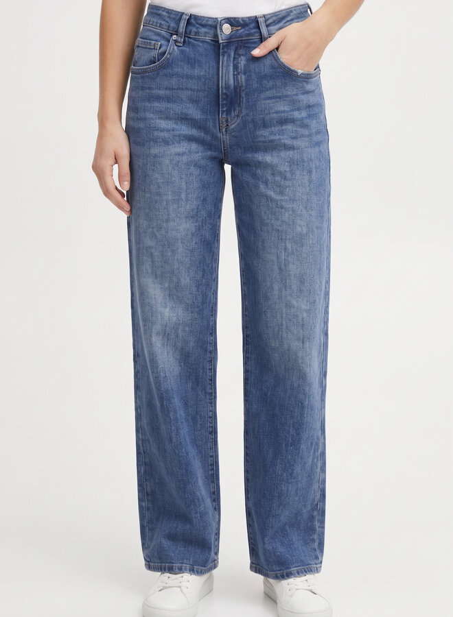 Straight leg jeans blauw