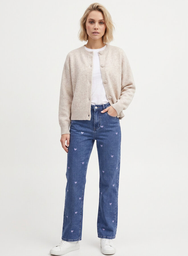 Jeans met hartjes