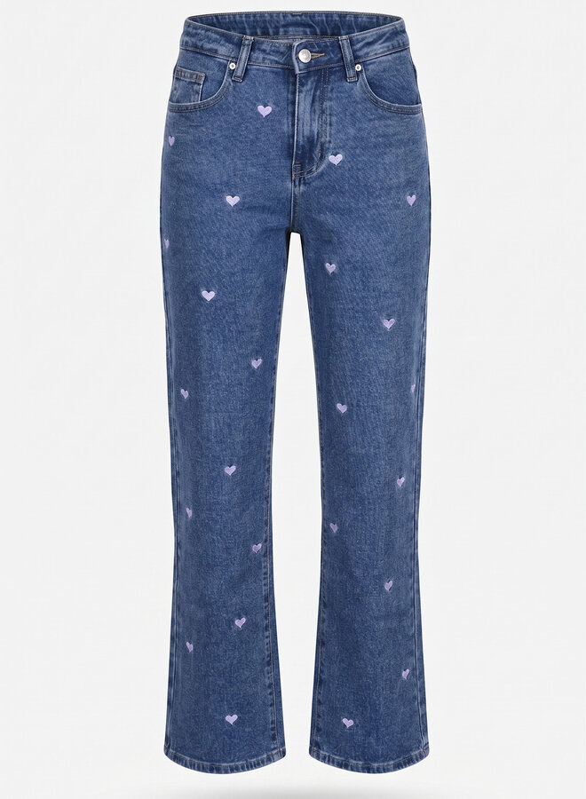 Jeans met hartjes