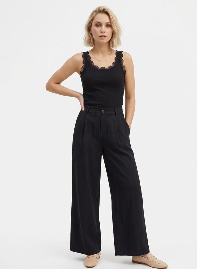 Pantalon wide leg Jamie zwart
