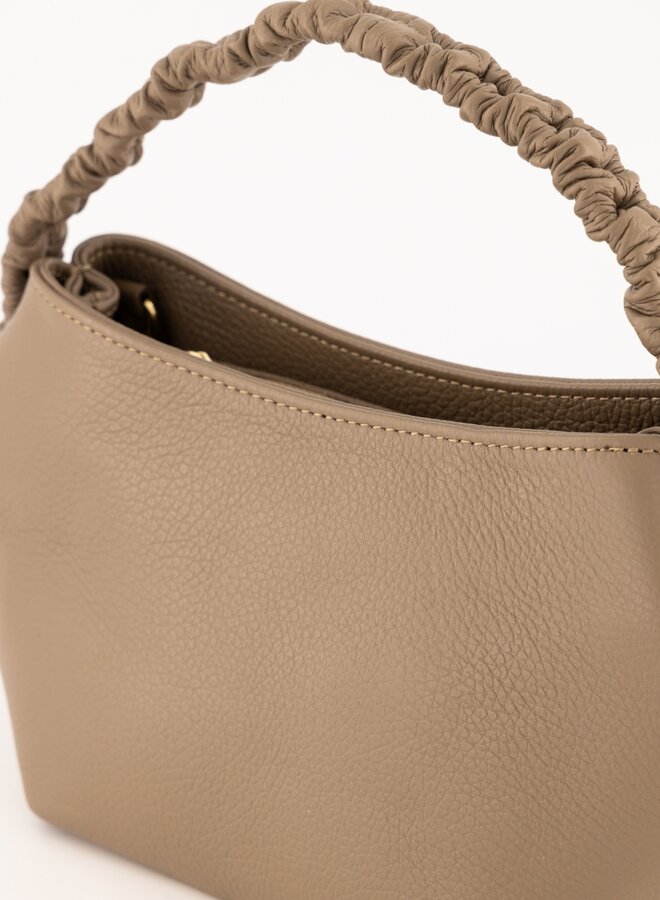 Leren tas classy Song taupe