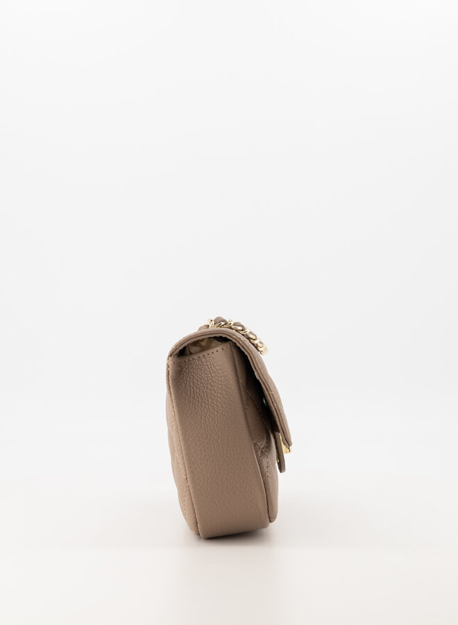 Leren tas Sophia truffle taupe