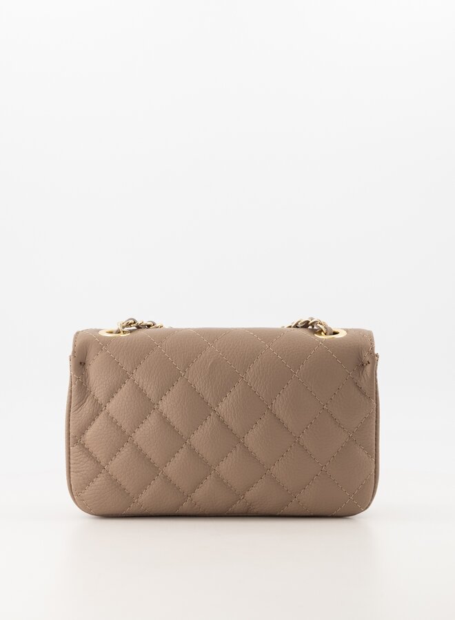 Leren tas Sophia truffle taupe