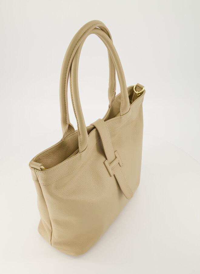 Leren tas Hermes dupe Hayla taupe