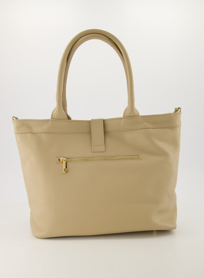Leren tas Hermes dupe Hayla taupe
