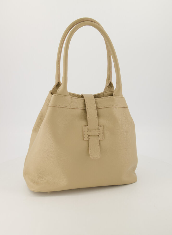Leren tas Hermes dupe Hayla taupe