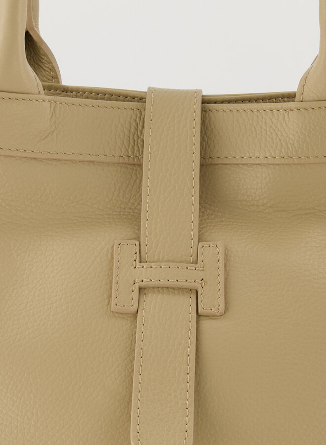 Leren tas Hermes dupe Hayla taupe