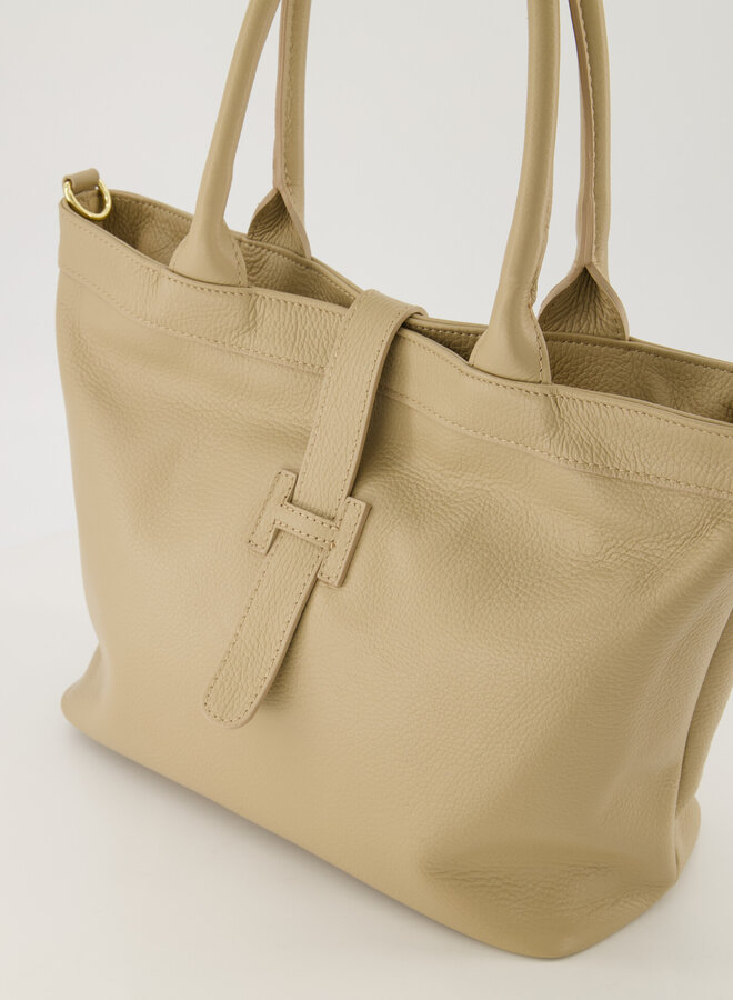 Leren tas Hermes dupe Hayla taupe