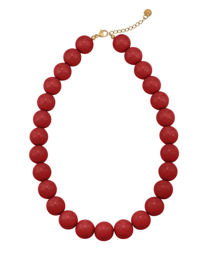 Maxi kralen ketting bordeaux