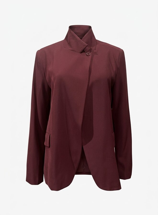 Moderne blazer Zora chocolade bordeaux rood
