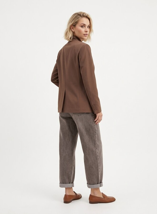 Moderne blazer Zora chocolade bordeaux rood