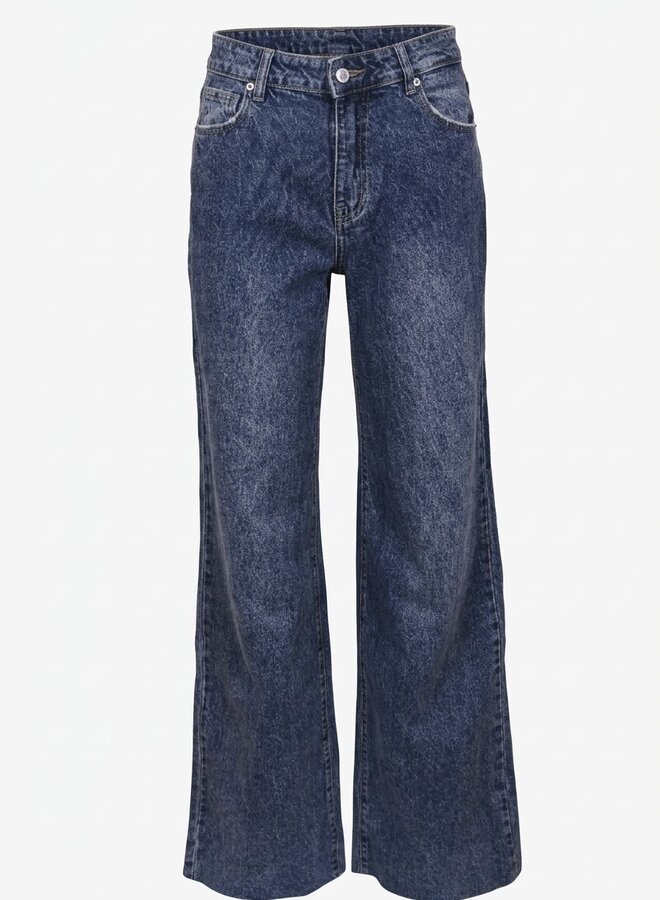 Wide leg jeans extra tall stretch blauw
